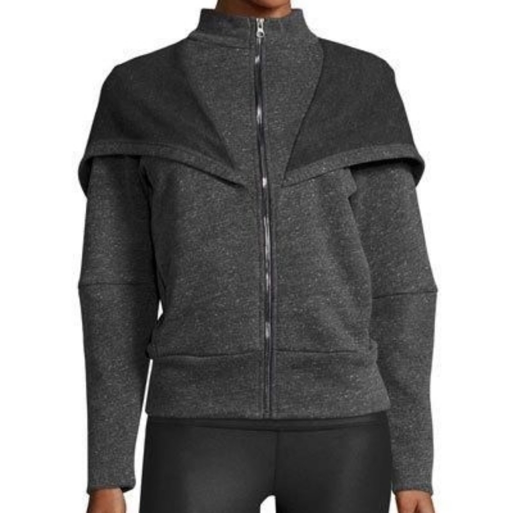 ALO YOGA HEATHERED GRAY CHILL JACKET SIZE LARGE